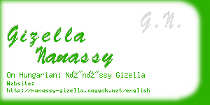 gizella nanassy business card
